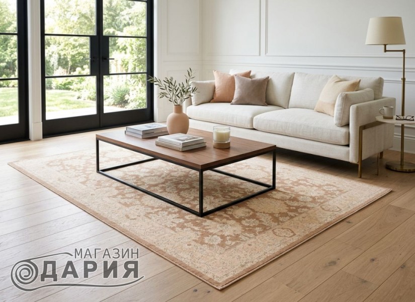Тъкан килим KAVITA 702 l.brown/cream